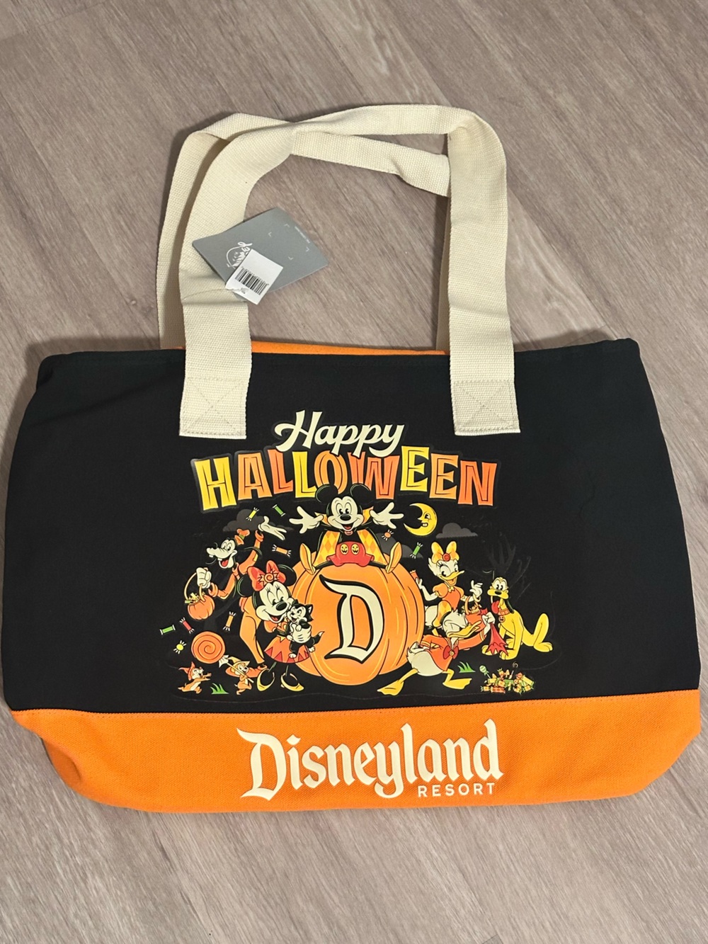 Disneyland Park 2026 Halloween Mickey Minnie Disney Black Tote Bag New With Tags